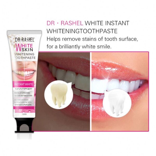 خمیر دندان سفید کننده ی فوری دکتر راشل Dr.rashel white skin whitening toothpaste