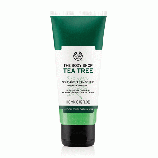 اسکراب پاک کننده صورت تی تری-درخت چای بادی شاپ اصل انگلیس The Body Shop Tea Tree Squeaky Clean Scrub100ml